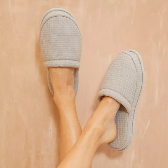 Anthra Grey Waffle Slippers