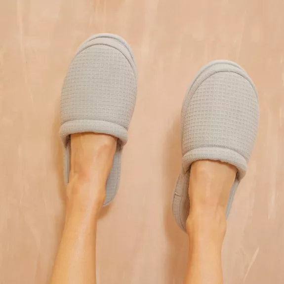 Anthra Grey Waffle Slippers